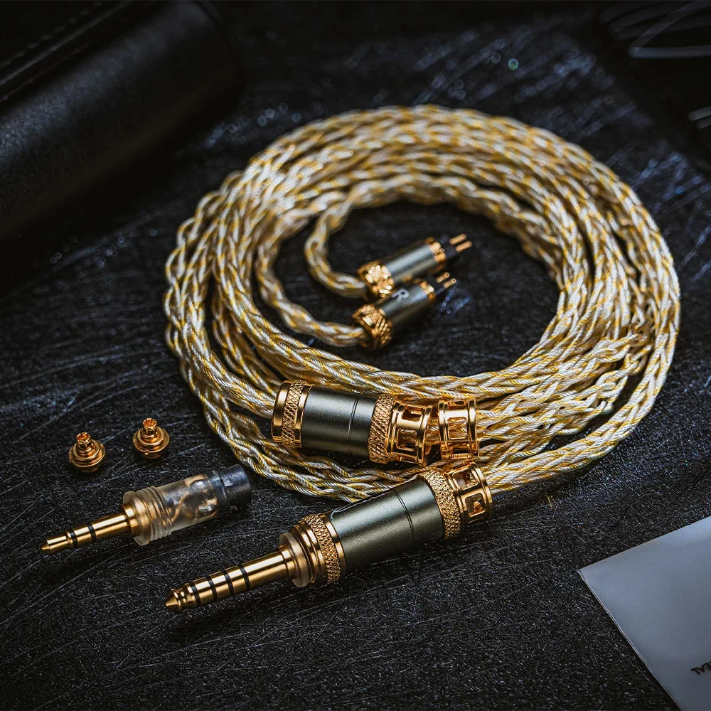 كينيرا ميا سماعة كابل 6N واحد كريستال النحاس الفضة مطلي 3.5 + 4.4 انفصال التوصيل 0.78 2pin + MMCX موصل ترقية كابل #4