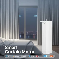 Abridor de cortinas eléctrico inteligente con WiFi y Zigbee, súper silencioso, para riel de cortina, Control remoto, Compatible con Alexa