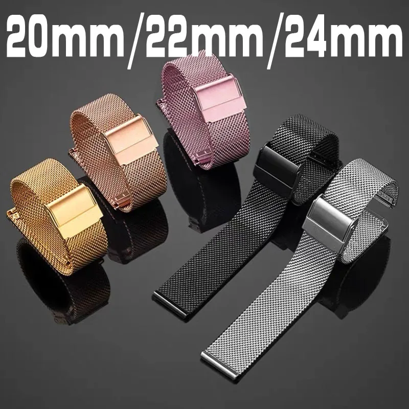 Metal Strap for ticwatch Pro5 Enduro pro3 ultra E3 E2 S2 Stainless Steel Watchband for Mobvoi GTH GTA GTX GTK GTW Bracelet Chain