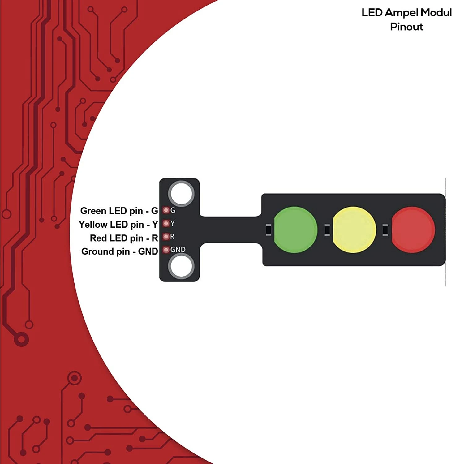 DIYミニ信号機モジュール、5x LED、3.3-5v、トラフィックと互換性があります