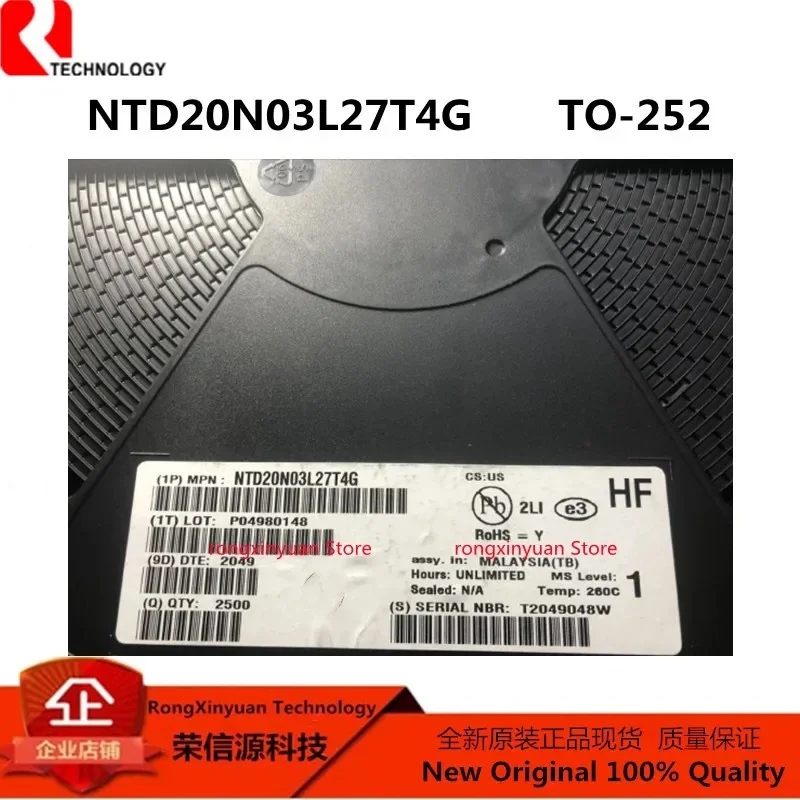 20pcs/lot NTD20N03L27T4G 20N3LG TO-252 NTD20N03L27 20N3LG NTD20N03 Power MOSFET 20A, 30V, N−Channel 100% New original
