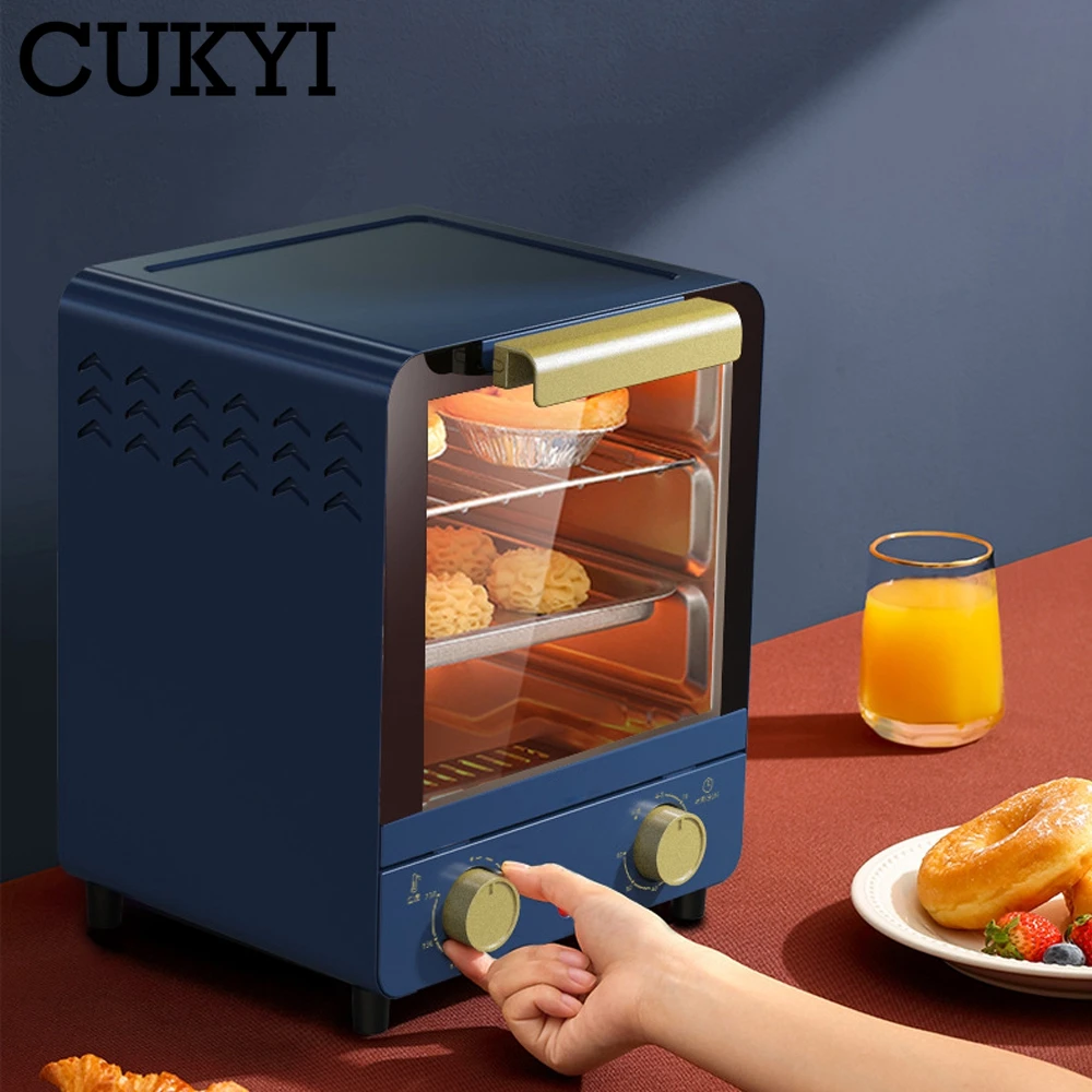 CUKYI 15L forno elettrico verticale Mini Pizza torta biscotti Maker tostapane 60 min temporizzazione strumento di cottura macchina per la colazione 220V
