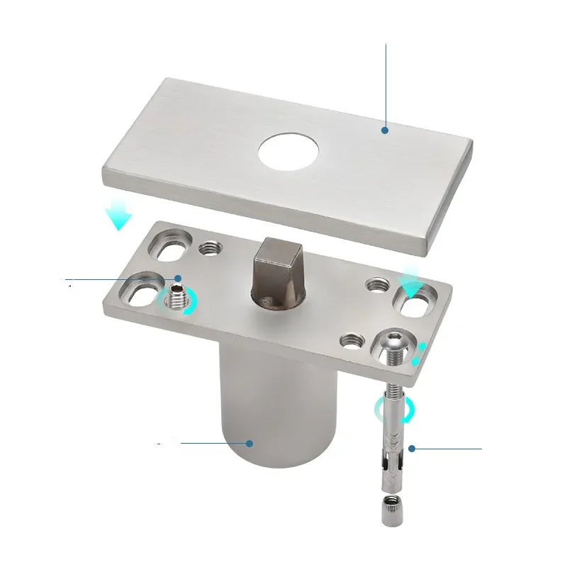 Revolving Door Samll Pivot  Hinge 360 Degree Screen Rotating Shaft Buffer Concealed Automatic Hydraulic Floor Spring Hinge
