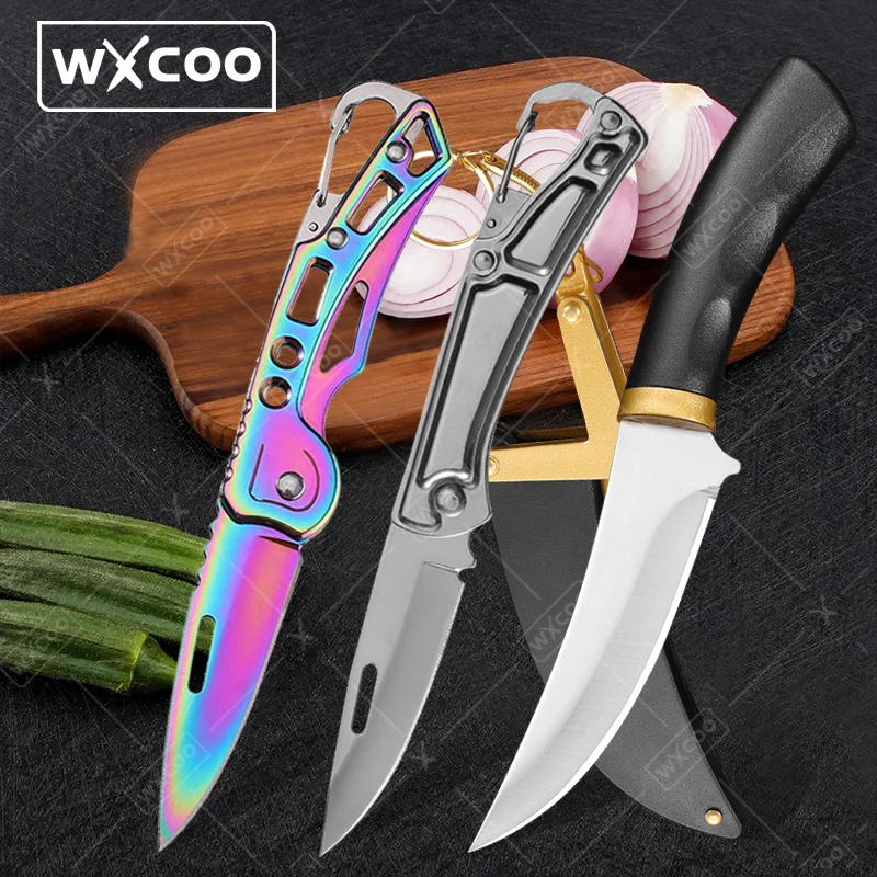 

Multi-purpose Portable Folding Knife Fruit Peeler Portable Kitchen Meat Cutter Laser BBQ Folding Stainless Steel Chef's Knife