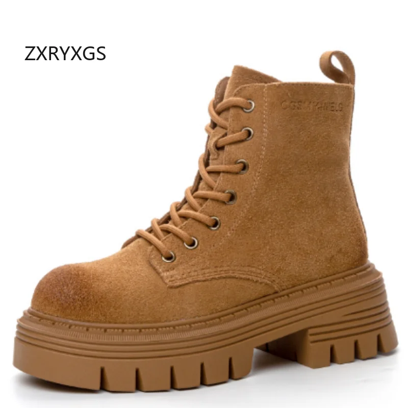 zxryxgs-2025-peau-de-vache-givree-sangle-croisee-fermeture-eclair-laterale-femmes-bottes-simples-semelle-epaisse-rehausser-chaussures-chaussures-a-talons-hauts-bottes-d'hiver