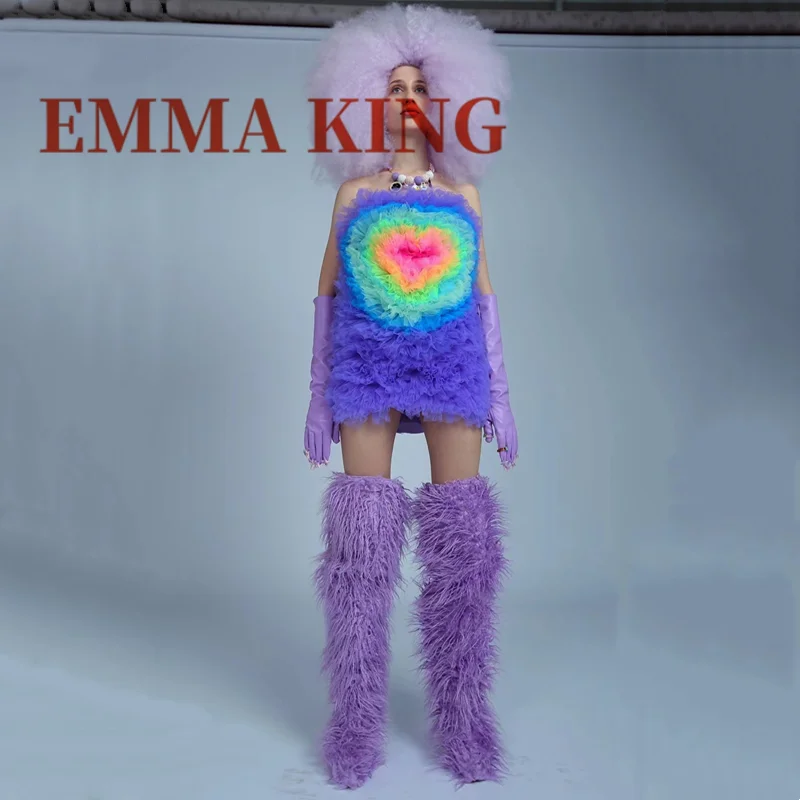 المرأة فو الفراء الفخذ أحذية عالية موضة طويلة أفخم الشتاء الثلوج الأحذية العصرية رقيق الأحذية بلون فوق الركبة الأحذية #6