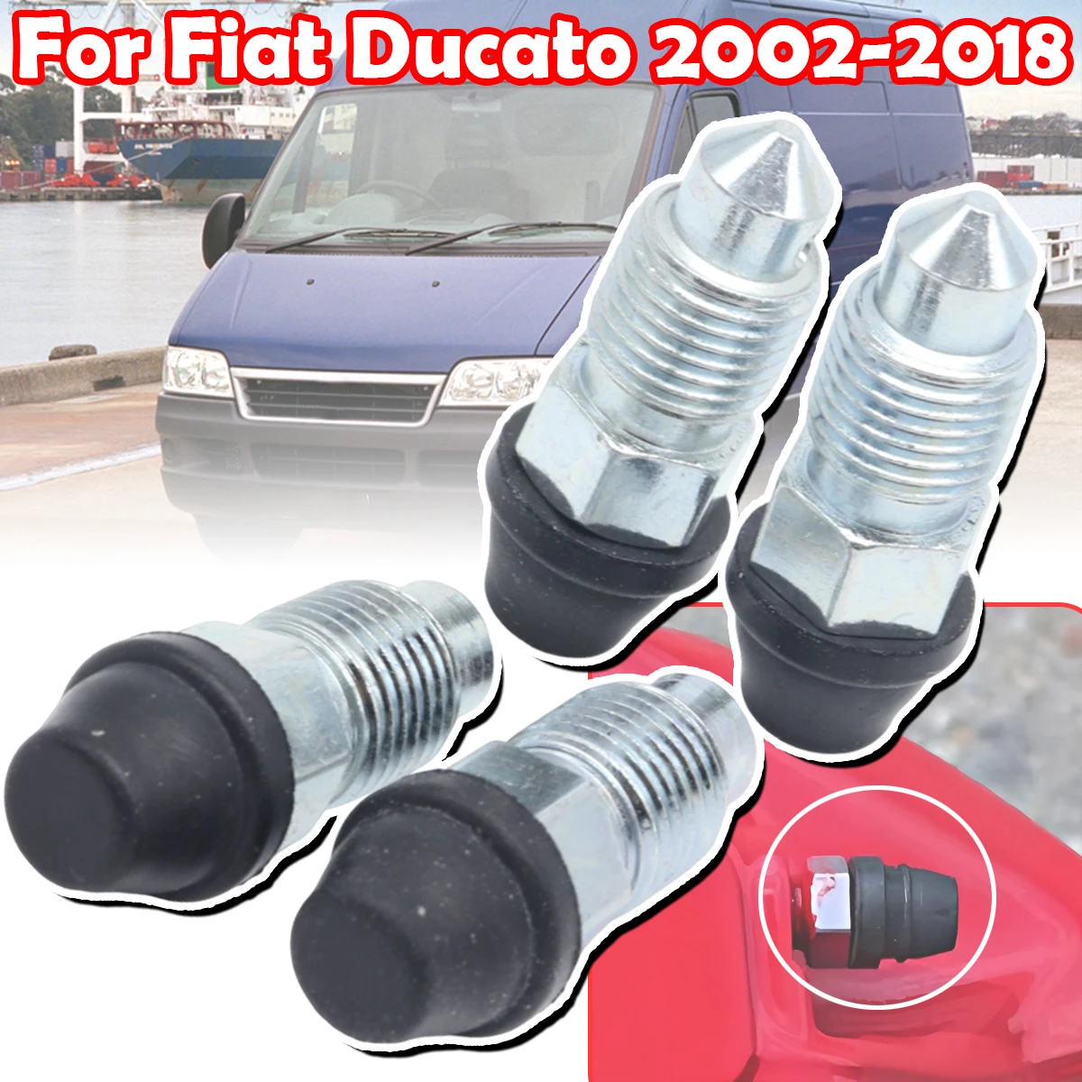 

For Fiat Ducato 2002 2003 - 2018 Car Front Rear Bleeder Valves and Rubber Dust Caps Left Right Caliper Bleed Nipple Screw Kit
