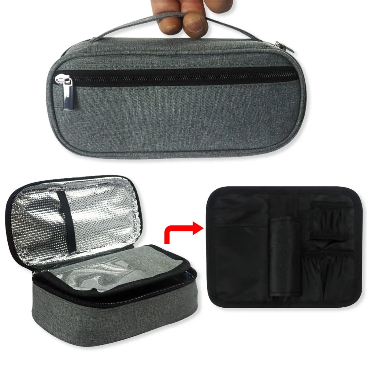 Insulin Case Bag Portable First Aid Kits Insulin Cooling Pack Lightweight Travel Pocket Carrying Bag Drug Freezer for Diabetes