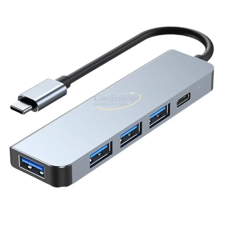 One to four usb3.0 splitter multi-function suitable for notebook computer multi-interface typec hub hub
