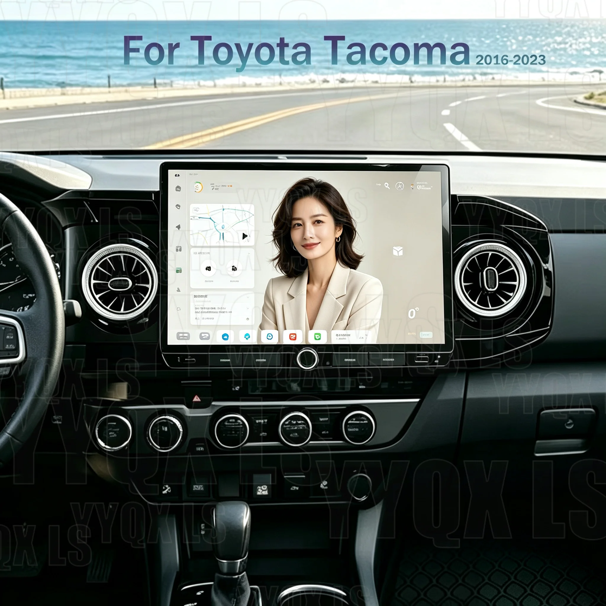 14.6-inch For Toyota Tacoma 2016-2023 Android 14 car radio stereo touchscreen GPS navigation multimedia Video Player  head unit