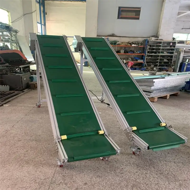 Customized Inclined Belt Conveyor for PU PVC Modular Belt Conveyor Line