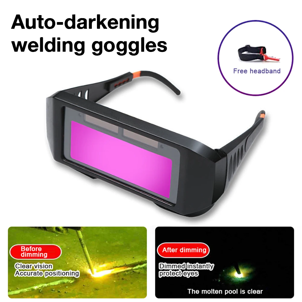 Auto Darkening Welding Goggles for TIG MIG MMA Professional Weld Glasses Goggles Multifunction Utility Welding Tools