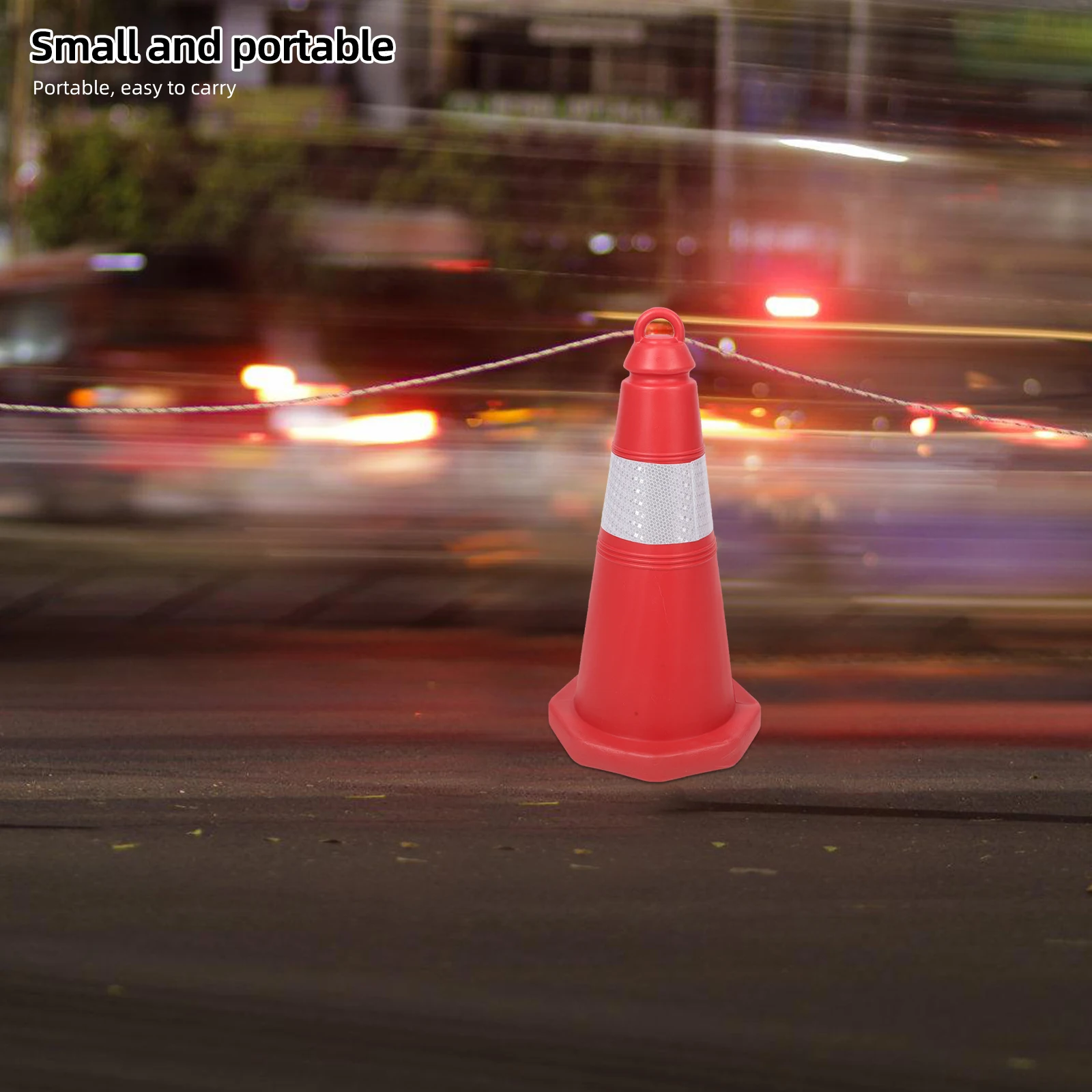 

Reflective Traffic Road Safety Cone Sturdy Plastic Outdoor Construction Cone Wide Base Stability Parking Barrier Driveway