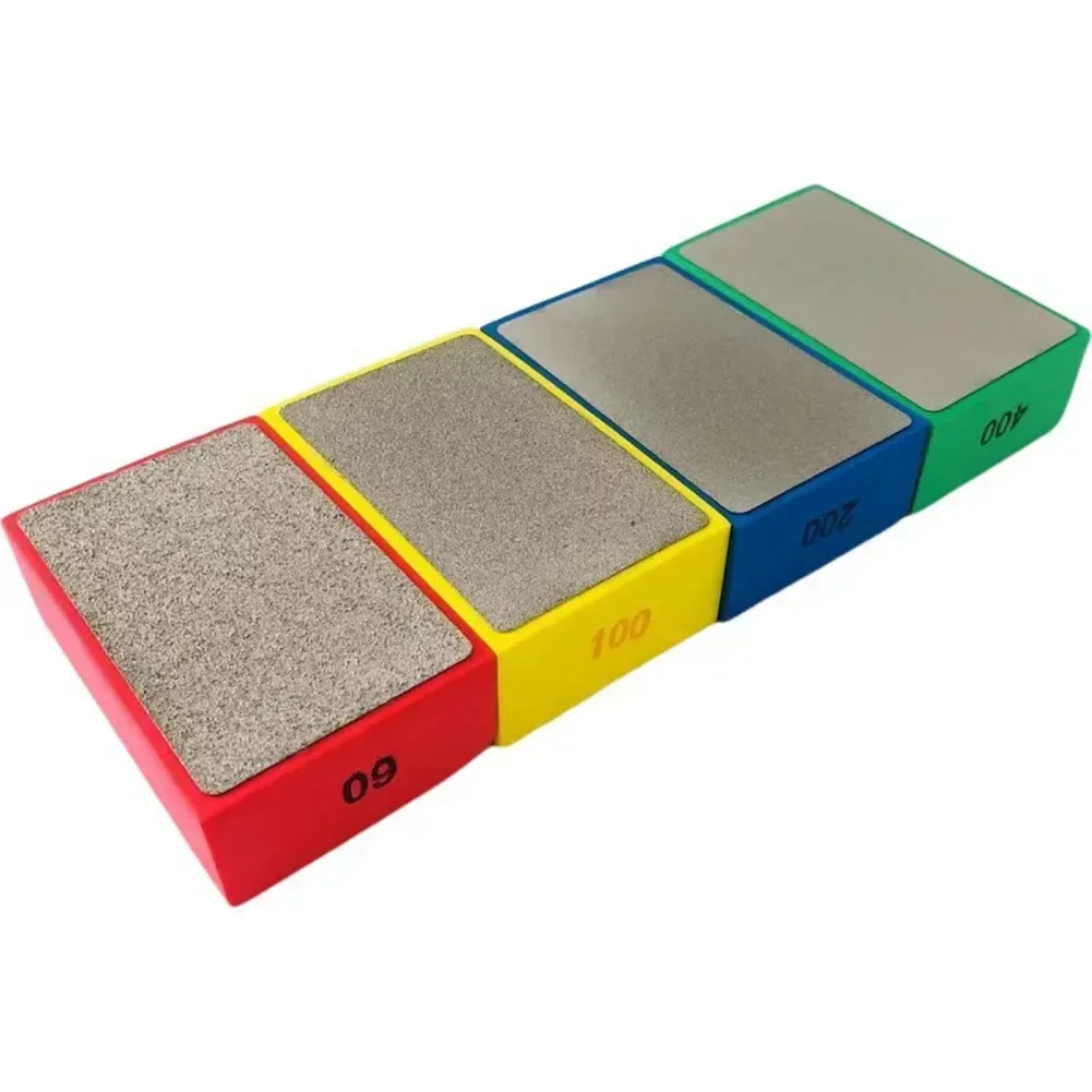 Diamond Polishing Hand Pad Block Electroplating Sponge 90x55x33mm Glass Abrasive Grinding Block Pad Grit Sanding Tools