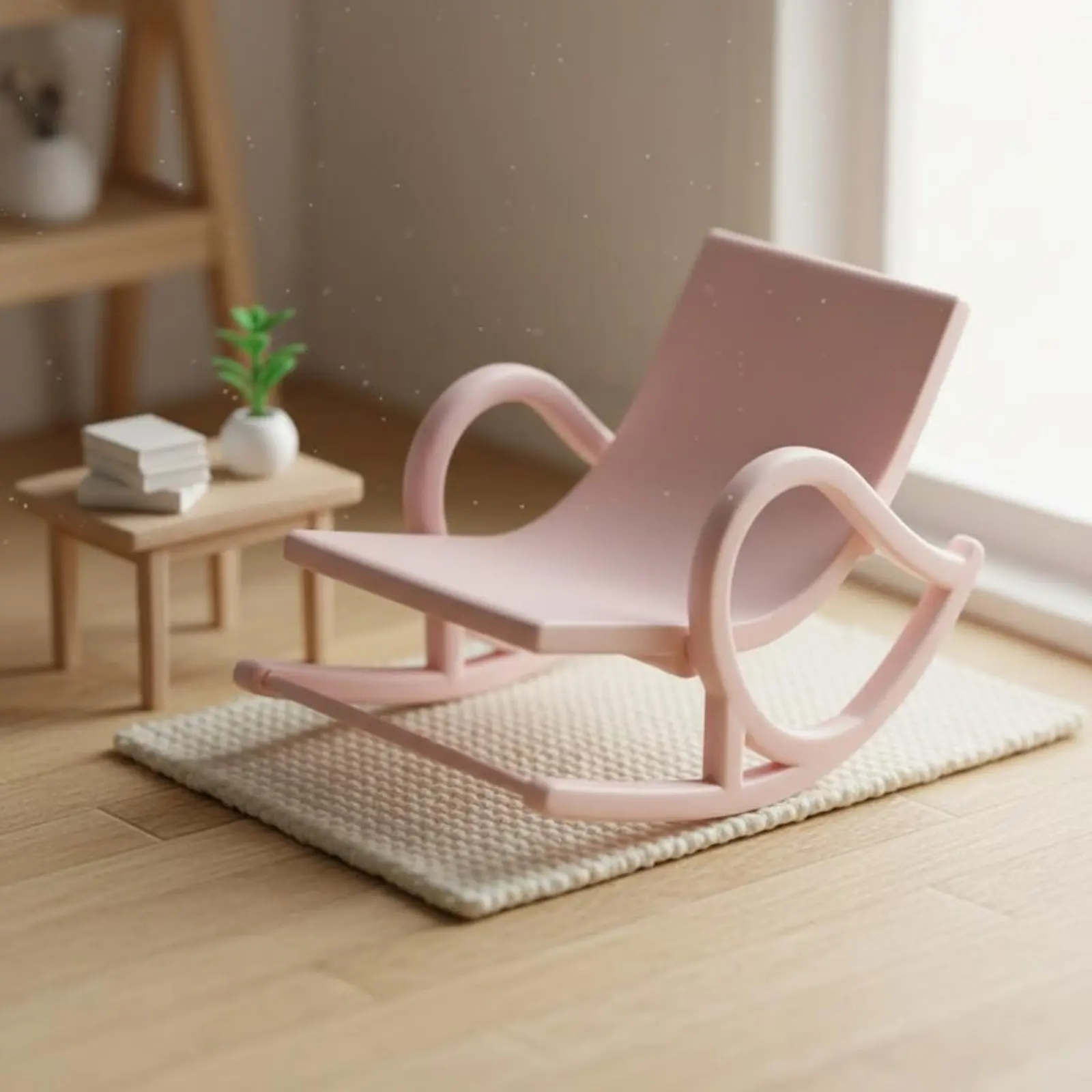 

Dollhouse Rocking Chair Simulation Design 1:12 Scale Rocking Chair for Model Makers