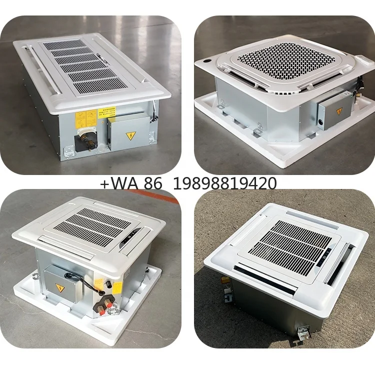 Aan het plafond gemonteerde kanaalventilatorconvector met DC-motoren Klemstijl Industriële geluidsarme cassette-airconditioner