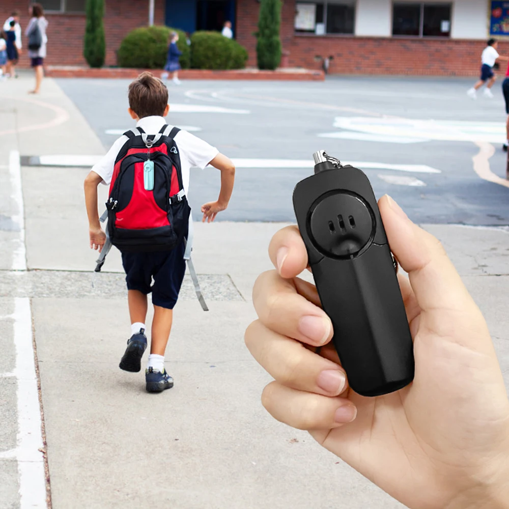 WSDCAM-Alarme de Segurança Pessoal para Mulheres e Idosos, Anti Ataque, Mini Alarme, Lanterna LED, Chaveiro Infantil, 130dB