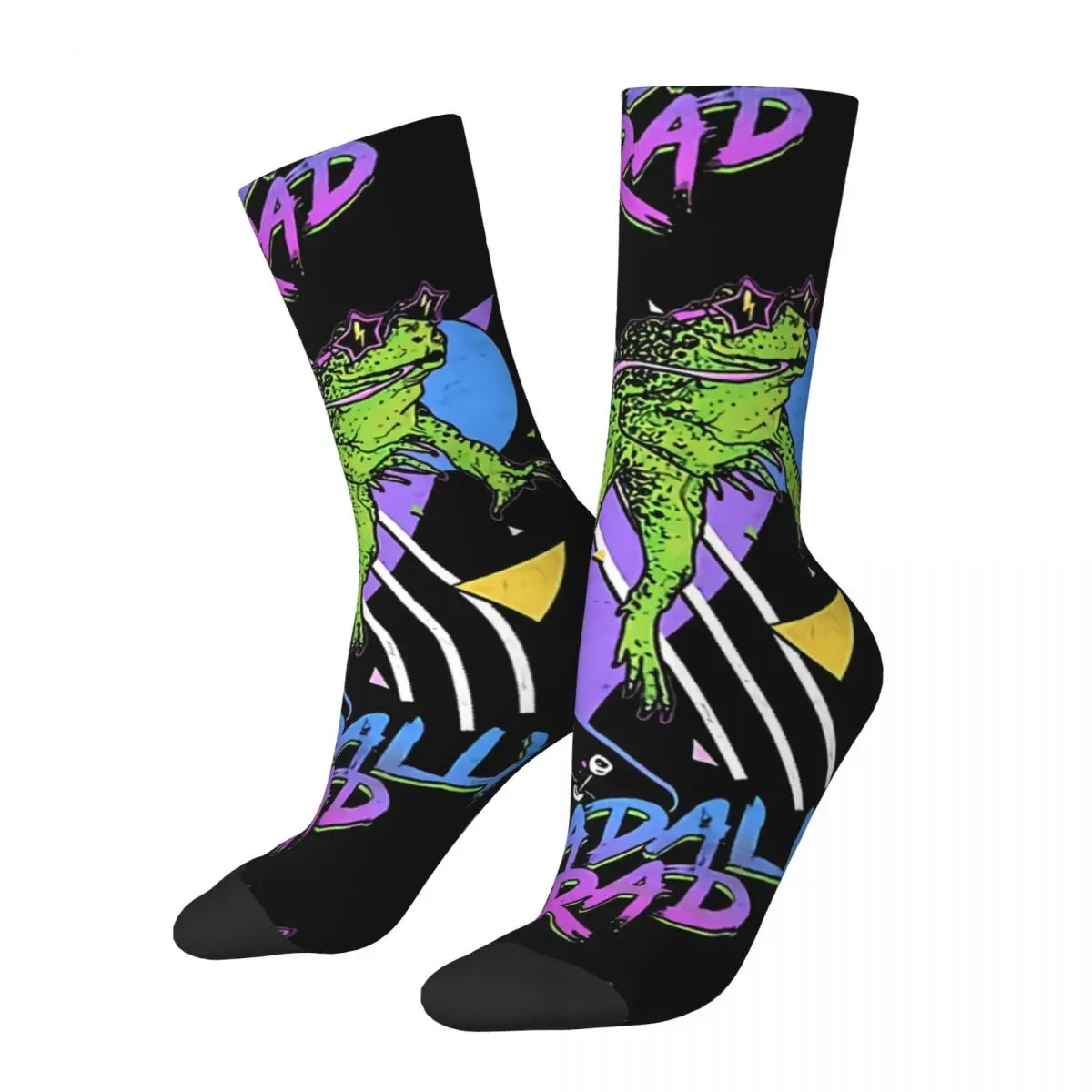 

Happy Funny Men's Socks Toadally Rad Retro Harajuku Street Style Novelty Casual Crew Crazy Sock Gift Printed