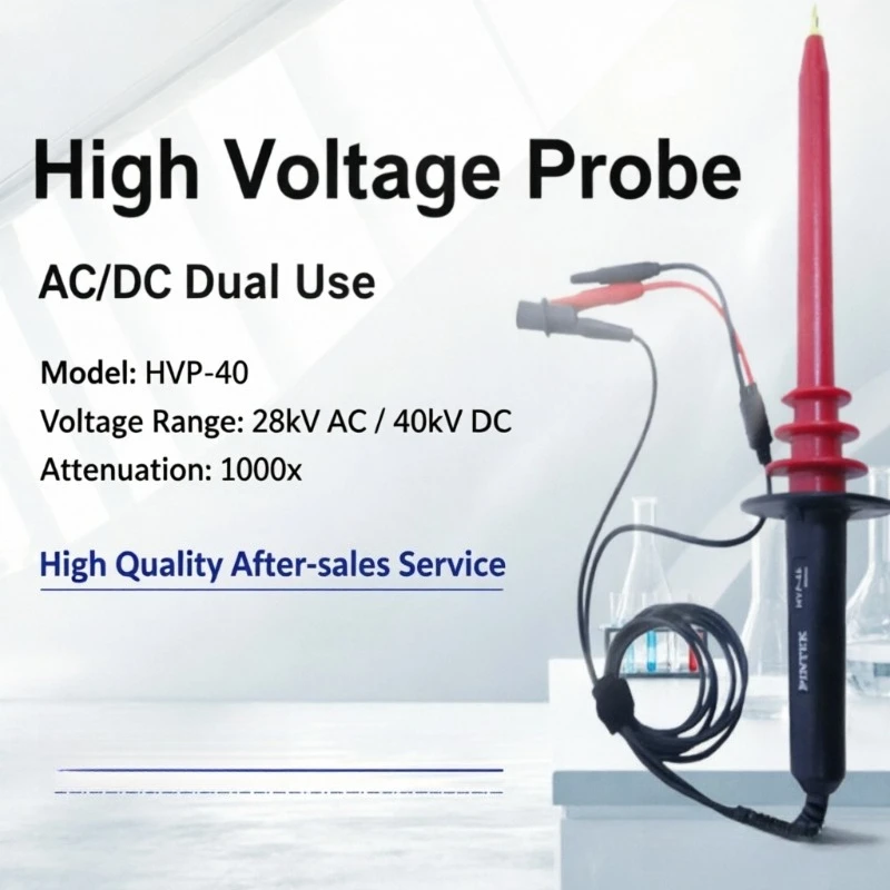 HPV-40 40KV Multimeter Probe 1000 High Voltage Attenuation Detection Rod AC 10MHZ Probe 0-40KV 1000:1 for Testing