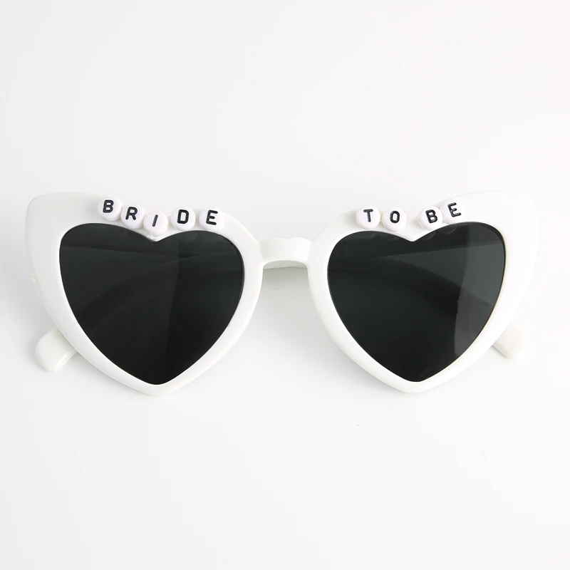 Herzförmige Sonnenbrille für Hochzeit, Braut, Brautjungfer, Geschenk, Junggesellenabschied, Gastgeschenke, Braut-Squad-Brille, 12/24/36/48/60 Stück – Detail 7