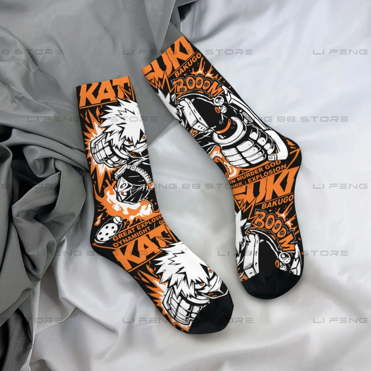 Bakugo Katsuki Men Women Socks Windproof Novelty Spring Summer Autumn Winter Stockings Gift