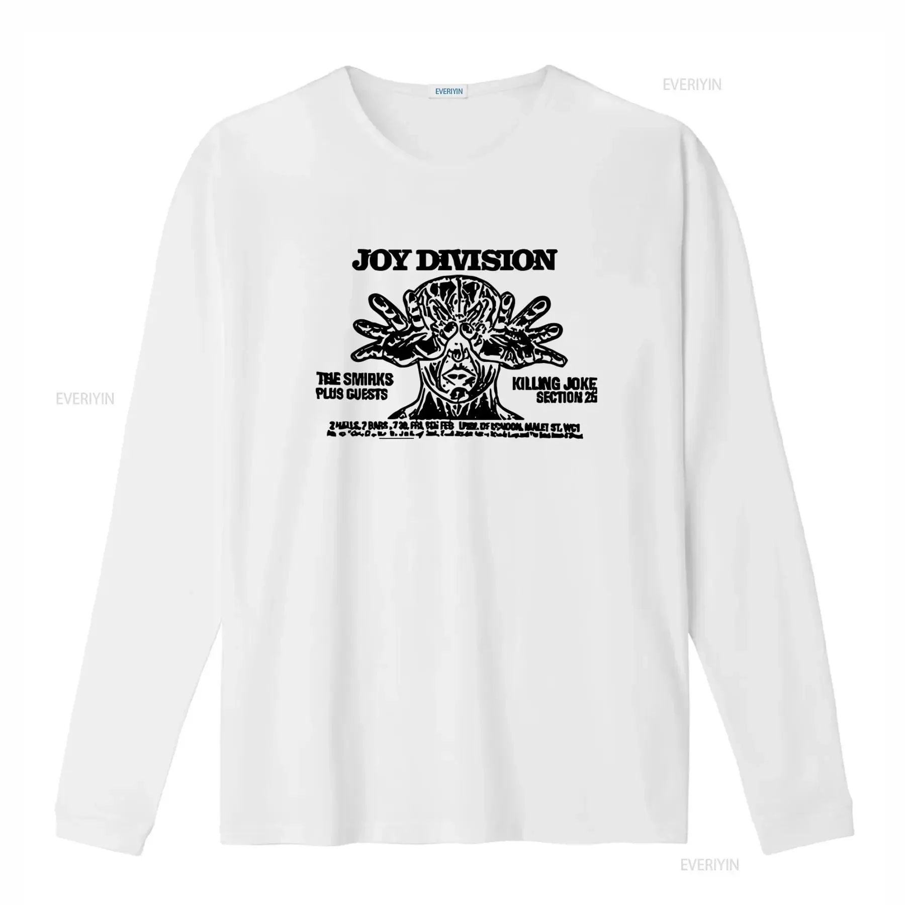 Mens Joy Division The Smirks Gig Poster Inspired T Shirt Post Punk Indie Music Band  vintage Washed Top For Everyday Wear