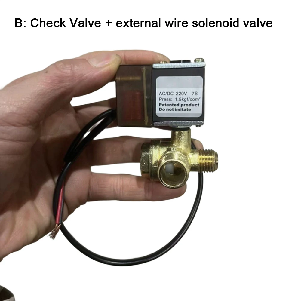 1pc Air Compressor Pump Power Off Exhaust Solenoid Valve Unloading Bleed Check Valve Pneumatic Tool Replacement Parts