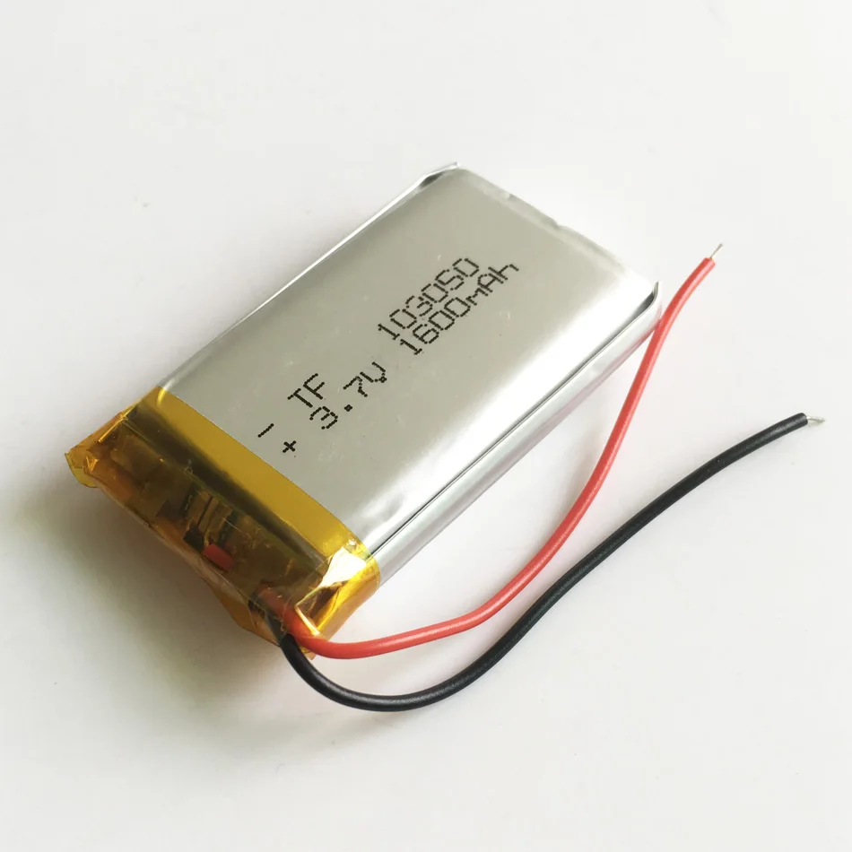 10 szt. 3.7V 1600mAh akumulator Lipo 103050 ogniwa litowo-polimerowe do podkładki głośnikowej GPS rejestrator kamery DVD telefon komórkowy