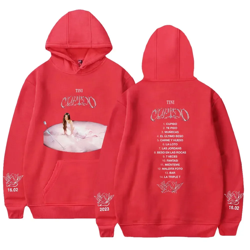 Tini Stoessel Hoodie Cupido Albume Merch Tini Tour Long Sleeve Streetwear Men Women Hooded Sweatshirt Fashion Pullover Clothes