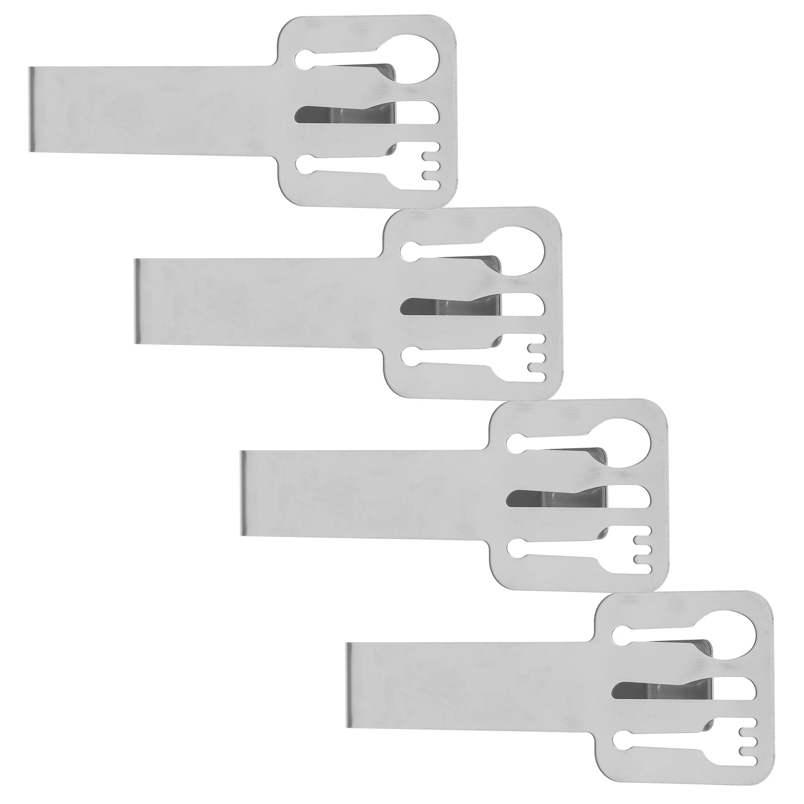 

4pcs Tablecloth Clips Stainless Steel Rust Proof Smooth Edge Camping Outdoor Picnic Cloth Holder Clamps Tablecloth