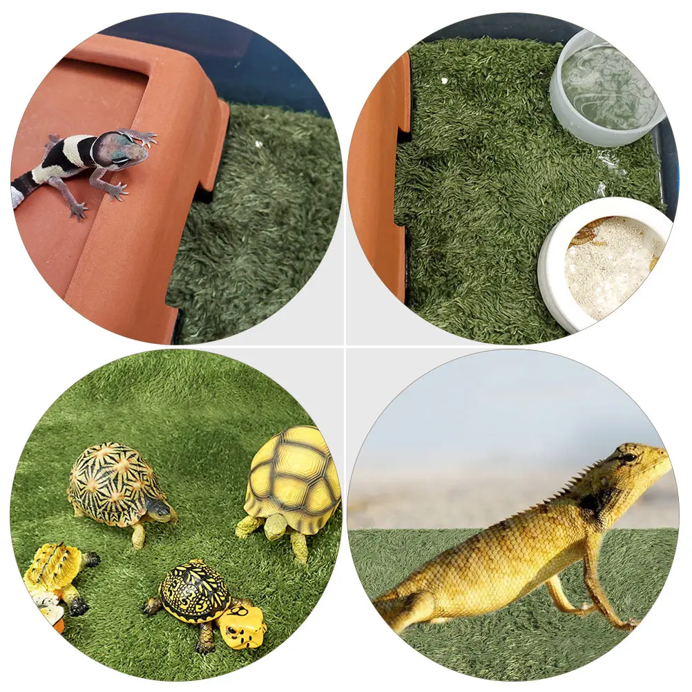 

Fake Lawn Mat For Reptiles Iguana Cage Accessories Decorative Pet Carpet Absorbent Comfortable Simulation Grass Reptile