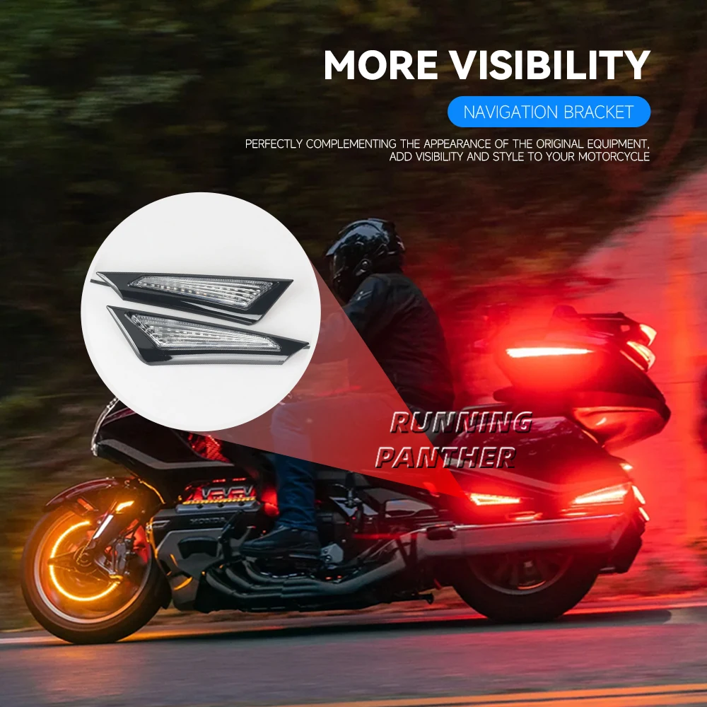 

For Honda Goldwing GL 1800 GL1800 F6B 2018-2023 NEW Motorcycle Saddlebag Side Indicator LED Marker Lights Decorative Lamp