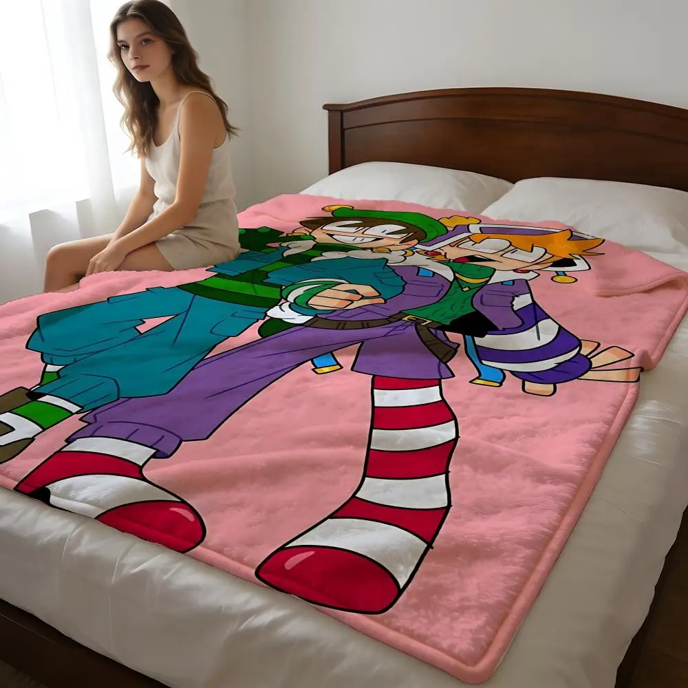 Throw High-Density Short Plush Blanket For Sofa Nap Air-Conditioned Room Soft Skin-Friendly Classic Games Eddsworld