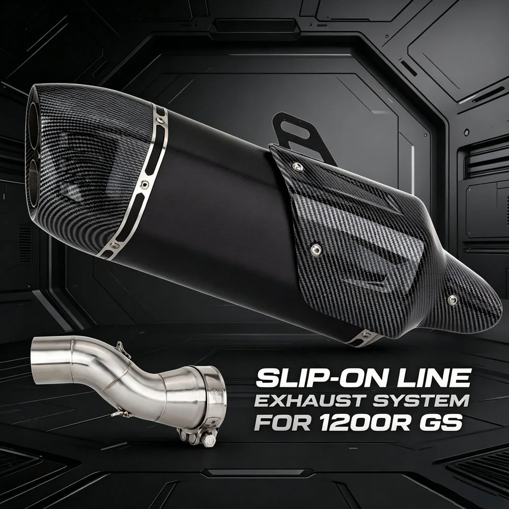 

R1250ADV Exhaust Muffler For BMW R1200R/RS/GS R1200ADV R1250R R1250RS R1250GS Adventure Motorcycle Slip on Line Tail Tube Kit