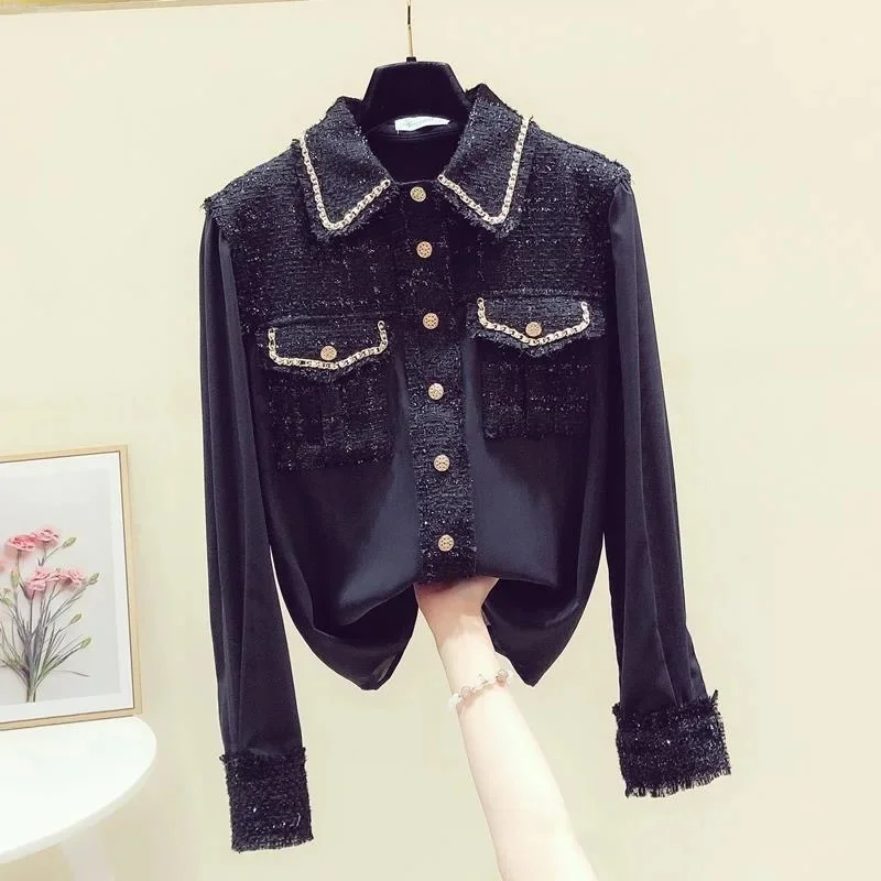 Women Spring Autumn Style Blouses Shirts Lady Casual Long Sleeve Turn-down Collar Printed Blusas Tops