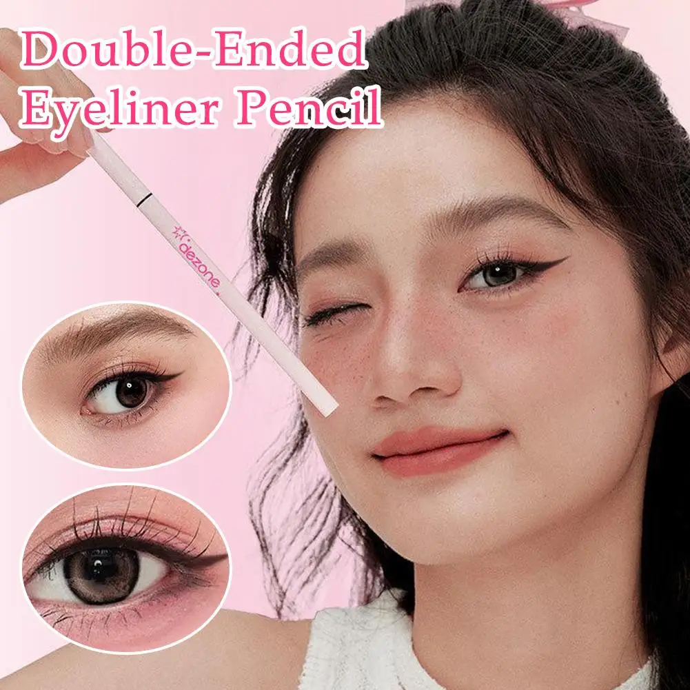 Dezone Doppelendiger Eyeliner-Gelstift, extrem fein, glatt, kein Verschmieren, wasserfest, wischfest, Eyeliner-Stift-Make-up