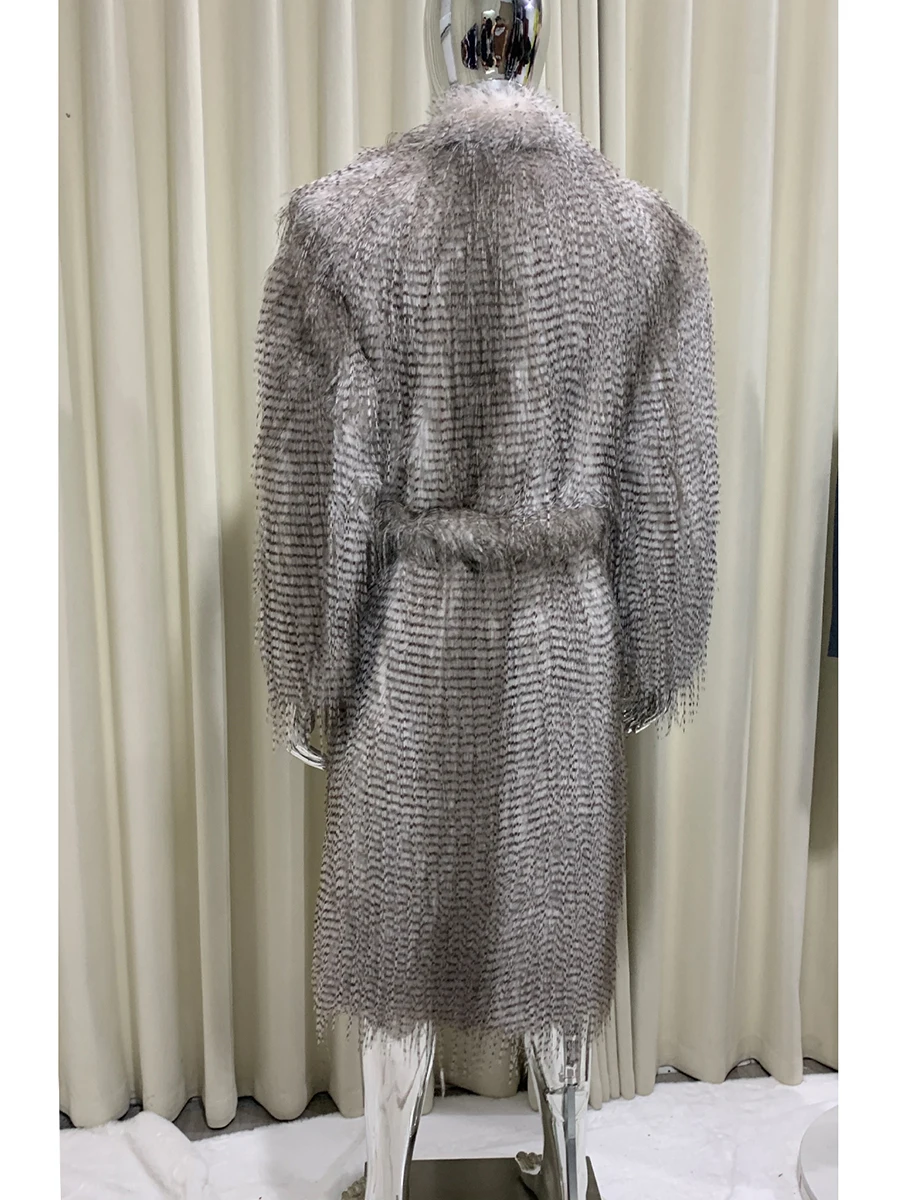 Herbst Winter Bunte Dicke Warme Haarige Shaggy Weiche Faux Pelzmantel Männer Schärpen Luxus Designer Emo Kleidung Flauschigen Mantel 2025