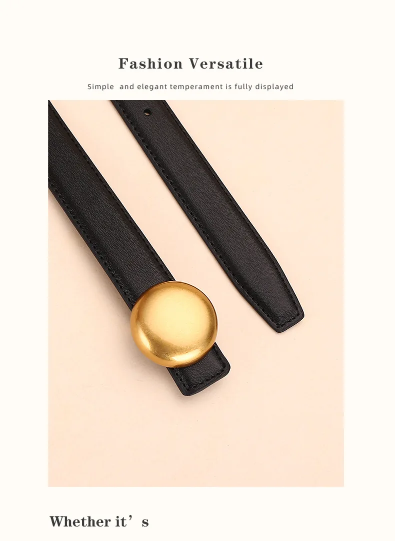 Winter Neuer 2,5 cm Ledergürtel für Damen, Echtledergürtel, Modeaccessoire, Mehrzweck-Taillengürtel, hochwertiges Gefühl, Jea – Detail 17