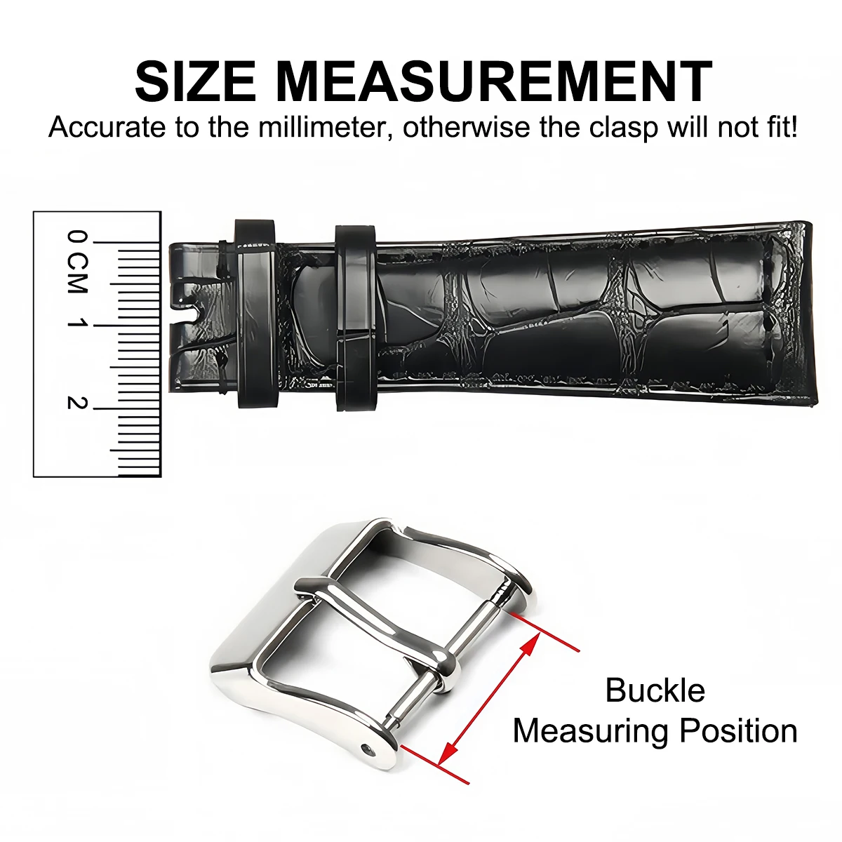 Watch Buckle Stainless Steel Watchbands Clasp Leather Band Strap Replacement Buckle 10/12/14/16/18/20/22/24mm Watch Accessories