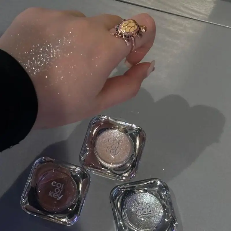 Colorkey Sparkling Monochrome Eyeshadow Palette Color Rendering Without Smudging Beautify Highlight Shiny Monochrome Eye Shadow