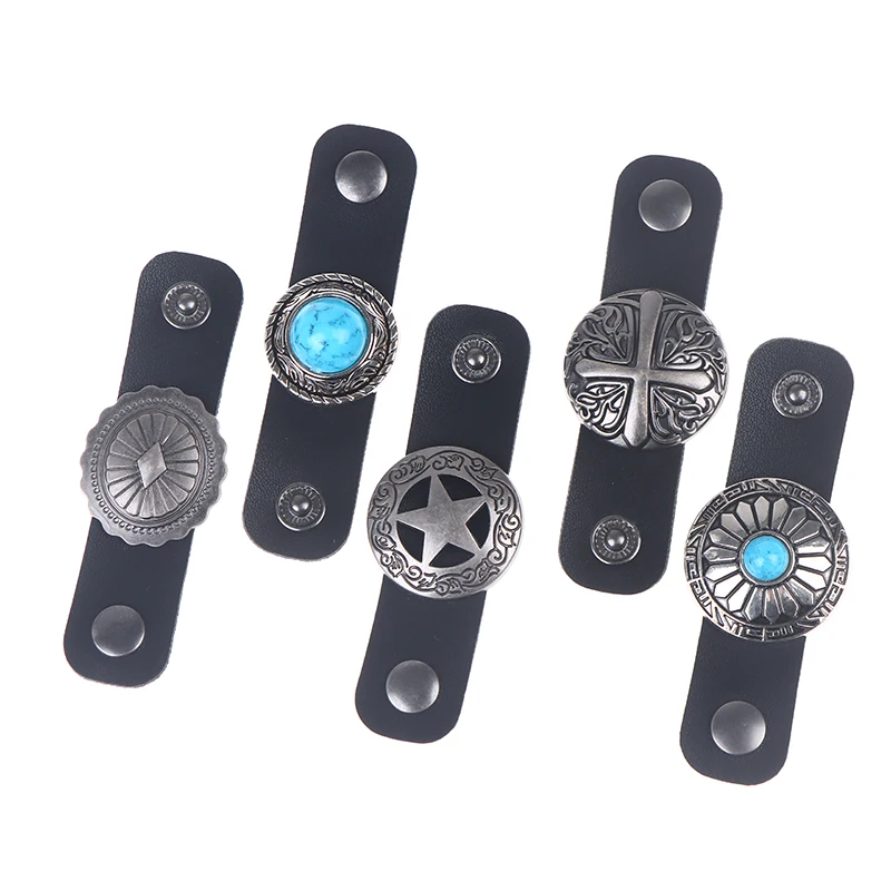 Western-Style Scarf Clips Silk Ring Neckwear Slide Fastener And Securing Loop Versatile Vintage Decorative Accessories For Men image 4