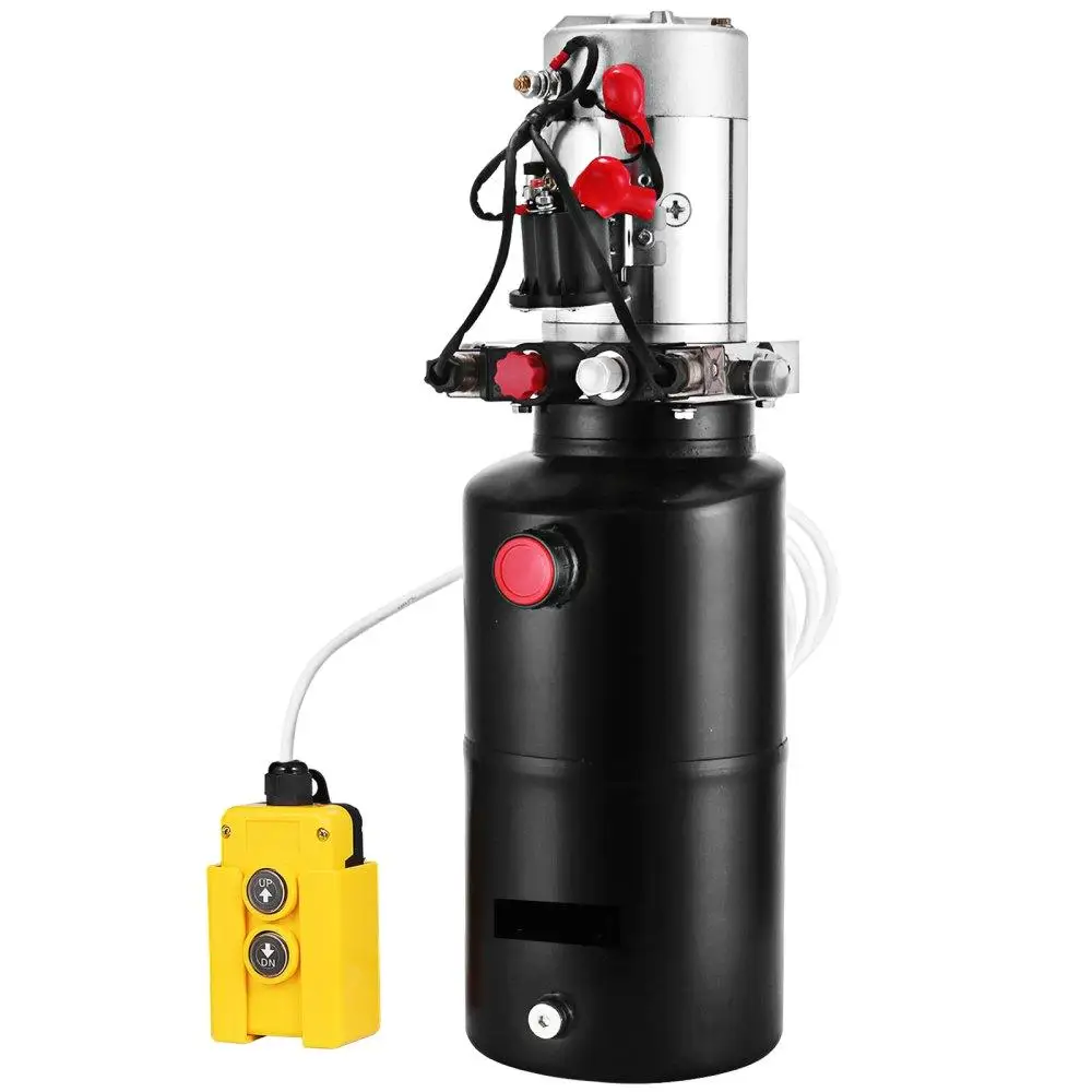 

Гидравлический насос двойного действия 12 В постоянного тока с 8-литровым стальным резервуаром для самосвалов и подъемников автомобиля