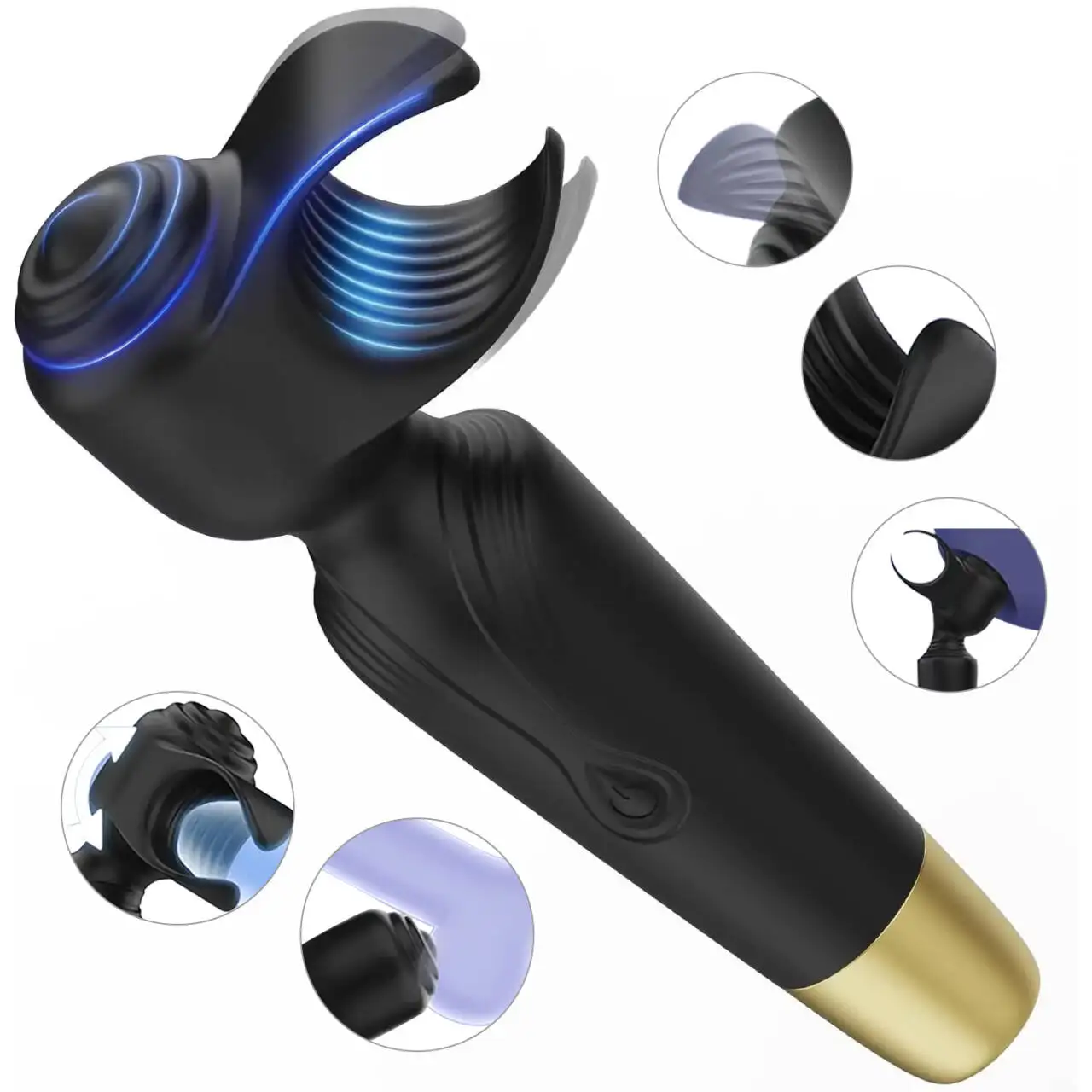 AV Wand Vibrator for Men Women Couple Penis Vibrators Male Masturbator Adult Sex Toys 2 in 1 for Nipple Clitoral Stimulation