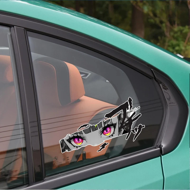 Stiker mobil tampilan animasi anime JDM penutup goresan bodi dekorasi casing komputer stiker tahan air