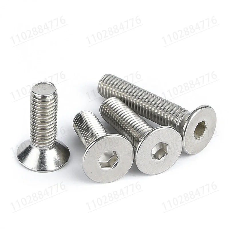 DIN7991  Allen Bolts  304 Stainless Steel M2 M3 M4 M5 M6 M8 M10 Hexagon Hex Socket Countersunk Flat Head Screw