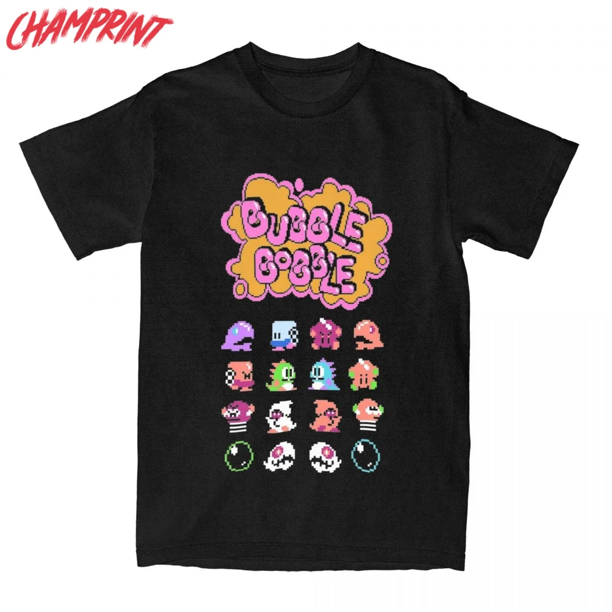 Men Bubble Bobble T Shirt Cotton Tops Casual Short Sleeve Crew Neck Tee Shirt Gift Idea T-Shirt