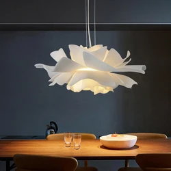 Modern Acrylic Flower Led Chandelier Lighting Living Dining Room Pendant Lamp Home Decor Bedroom Kitchen Hanging Light Luminaire