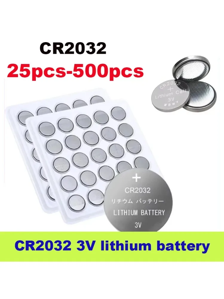 25 pcs-500 PCS Originele CR2032 CR 2032 3 V Lithium Batterij voor Horloge Rekenmachine Klok Afstandsbediening Speelgoed knop Munten Mobiele - afbeelding 2