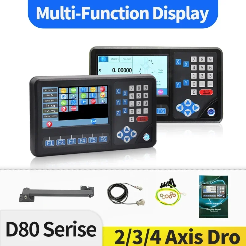 For Ditron DRO 2/3/4 Axis Multi-Function Digital Readout Display with Linear Scale/Optical Grating Ruler for milling/lathe