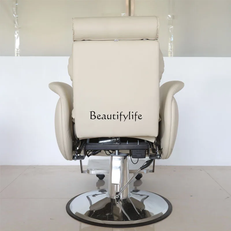 Electric reclining barber chair hair salon special beauty cutting stool